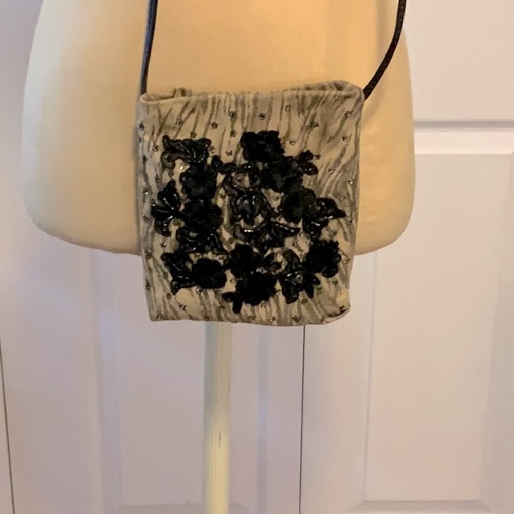 Rita Diana for Mylinka, NYC- Leather Pochette- Tiger Stripes & Flowers